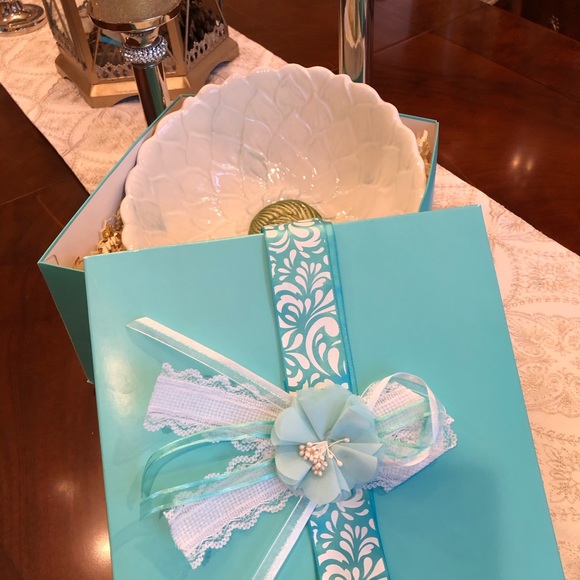 NWT Mikasa Silk Teal Vegetable Bowl - Picture 5 of 5